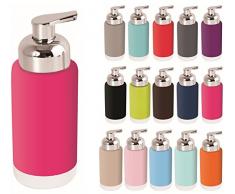 MSV Distributeur de Savon Moderne 18 x 6,5 x 6,5 cm. Fuchsia