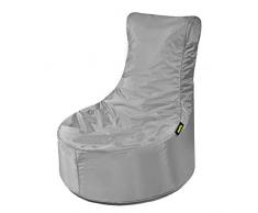 Pushbag Pouf, Polyester, Gris, 60 x 60 cm