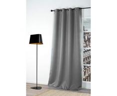 FENETRE SUR COUR Rideau Occultant 230G, Gris Argent, Taille 140x250