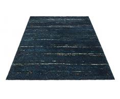 Hamat Tapis Highlights pour Chambre et Salon en PolypropylÃ¨ne Bleu FoncÃ©rayÃ©, 200X290 Cm