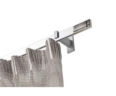 InCasa Tringle Ã Rideaux: 32 x 12 mm, L. 240 cm. en Aluminium Satin â Complet