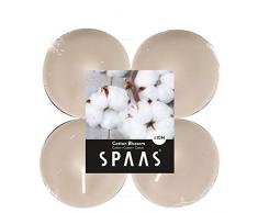 Spaas Maxi Bougies Chauffe-Plat parfumées en Cire de Paraffine, gobelet en Aluminium Beige D 58 mm x H 24 mm