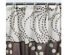 MonbeauRideau Voilage Dots Coton 110x250 Chocolat