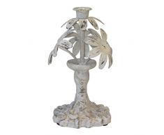 Better Best 1891039 & Chandelier de Table avec des Fleurs Terre Cuite/Fer Blanc Vieilli
