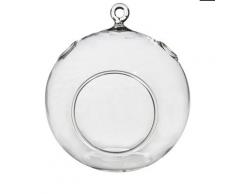 Mica Decorations 224649-T Devon Photophore Verre Cuivre/Transparent 24 cm