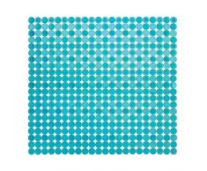 iDesign Orbz antidérapant Baignoire, Tapis rectangulaire en PVC, Fond de Douche hydrophobe et Anti-Glisse pour la Salle de Bain, Bleu, 55,9 cm x 53,3 cm x 0,8 cm