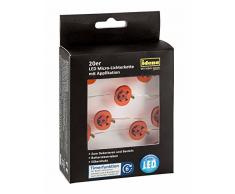 Idena Guirlande lumineuse LED avec 20Â petites Halloween citrouille Smiley, fer, multicolore, 125Â x 1Â x 1Â cm
