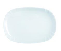 Dajar Lotusia Assiette 34Â cm LUMINARC, Verre Blanc, 34Â x 23,2Â x 2,2Â cm