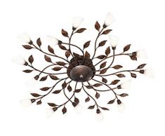 TRIO, Plafonnier, Reposa incl. 15 x LED,SMD,1,1 Watt,3000K,115 Lm. Verre, Rouille antique, Corps: metal, Rouille antique Ã:80,0cm, H:10,5cm IP20,OSRAM Inside