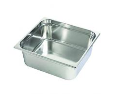 Decora Table en Acier Inoxydable Poêle 2/3, 35 x 32 x 15 cm, Argent