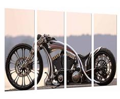 Tableau Moderne Photographique, Impression sur bois, Vélo Silver personnalisé, Road, 131 x 62 cm, ref. 26729