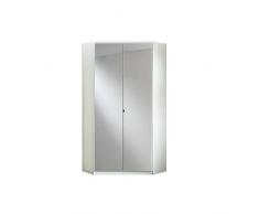 INSIDE Armoire dangle COOPER blanche avec miroirs 2 portes battantes
