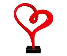 World Art CÅur Sculpture En Résine, Multicolore, 73x61x26 Cm