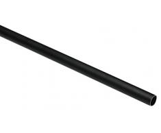 Gardinia Tringle à Rideau à 16 mm Noir Mat 120 cm, Gamme déléments à lunité Memphis