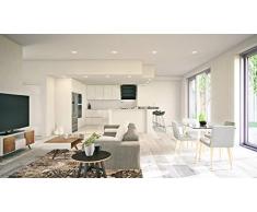 Led Spot encastrable rond 220V blanc 12W blanc chaud 3000K pour salle de bain et salon PF0,95 [Classe Ã©nergÃ©tique A++]