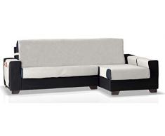 Bartali Divan Larissa Bras Droit, Tissu Chenille Coton, 50% Polyester, Ivoire, 245Â cm