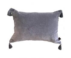 Ragged Rose Coussin en Velours Gris argentÃ© 35 x 50 cm