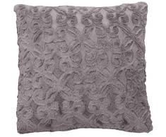 Enjoy Home P019NA040040 Coussin Fausse Fourrure Ours Naturel, Polyester, 40x40 cm
