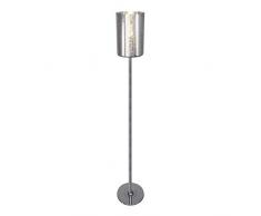 Brilliant 69758/58 Lampadaire, Verre/Metal, Chrome/Argent/Effet ÃtoilÃ©