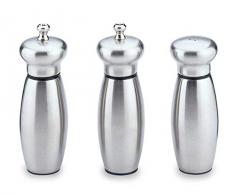 Grunwerg SS-9940S Moulin à poivre et salière en acier inoxydable 2 pièces