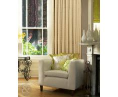 Rideaux JACQUARD épais entièrement doublés avec tête à pli plat Crème-Rideaux 90 x 64 cm (Chambre extra long)