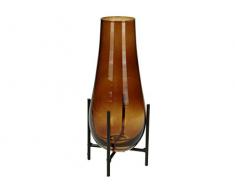 J. Kersten Vase en Verre Marron 8 x 8 x 19,5 cm