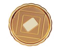 Alcas 017008280 Plateau Medoro N.T. Rond dorÃ©, Pp/Pet