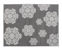 Aratextil Mandala Tapis enfant, acrylique, gris, 140Â x 200Â cm