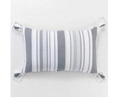 douceur dintérieur COUSSIN, Gris/Blanc, 30 x 50 CM