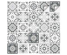 Wall Genie T1 Lot de 30 Autocollants en Vinyle pour carrelage Gris 150 x 150 mm