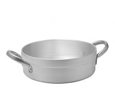 Pardini Faitout Bas avec 2 Poignées, Acier INOX, Argent, 36 cm