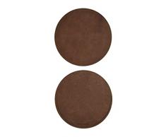 Wunschleder-Home 04A00729-00-cognac-15 cm Dessous de verre en cuir vÃ©ritable
