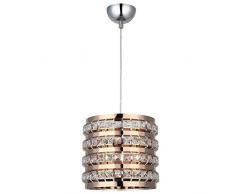 Homemania 8130-53-11 Area Suspension Luminaire Suspension Cuivre MÃ©tal Cristal 24 x 24 x 85 cm
