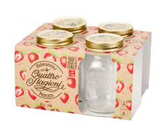 Bormioli BOR349750UDLV 354750-CBA Lot de 4 Bocaux hermétique Quattro STAGIONI-50CL, Transparent