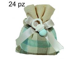 Sindy Bomboniere 24Â sacs en coton fantaisie cadres avec craie en forme de sucette, tons CrÃ¨me, 13Â x 12Â cm environ