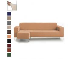 Eiffel Textile Housse Ã©lastique de CanapÃ© Rustique Chaise Longue Court Gauche, Coton, Orange, 41Â x 21Â x 6Â cm