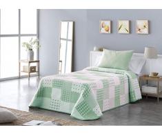 VIALMAN Couvre-lit Vert Lit 135 : 230 cm x 270 cm