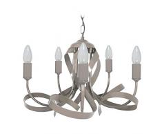 Tosel 20878 Lustre Monaco Fer 60 W E14 Taupe