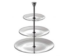 Vidivi Vetri delle Venezie Full Moon Tiered Plate Assiettes en Verre et Perche