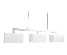 Kos lighting 400013760 Lustre Bianka, Acier, E27, Blanc, 27, 5 x 14 x 14 cm