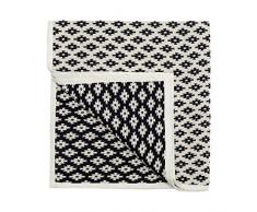 Sabot Living Plaid rÃ©versible ImprimÃ© gÃ©omÃ©trique, Coton, Beige, 1Â Place, 200Â x 110Â x 3Â cm