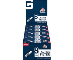 Gizeh Lot de 50 filtres Active 8 mm de diamètre Pratique Lot de 500