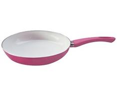 MSV 110449 Poele revetement ceramique 28cm, Aluminium/Silicone, Framboise/Blanc
