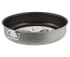 Home Salt Peper Moule à Tarte avec Anneaux, revêtement Anti-adhésif, 30 cm, Aluminium, Noir/Gris