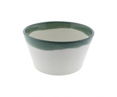 Sabot Living Saladier Moyenne, céramique, Vert et Gris, 20 cm