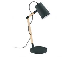 Eglo 94034Â Lampe de bureau bois, E27Â Noir