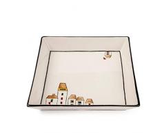 Egan Centre de Table, céramique émaillée, Ivoire, Small