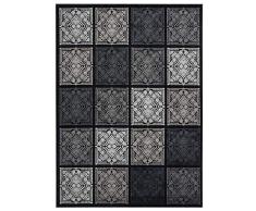 Vallila Falco Tapis Design en Viscose Noir 140 x 200 cm Art dÃ©co 200 x 140 cm