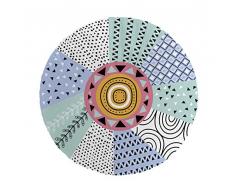 Pooch Coussin de Forme Oh Darling Rond, Coton 100% Multicolore, 48Â X 53Â 