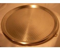 Pentole Agnelli Moule à Tarte Conique pour farinata en cuivre étamé, avec Ourlet, Hauteur 2 cm 60 cm Cuivre